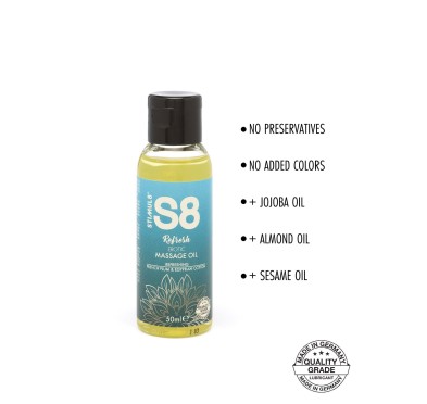 S8 Massage Oil 50ml French Plum & Egyptian Cotton